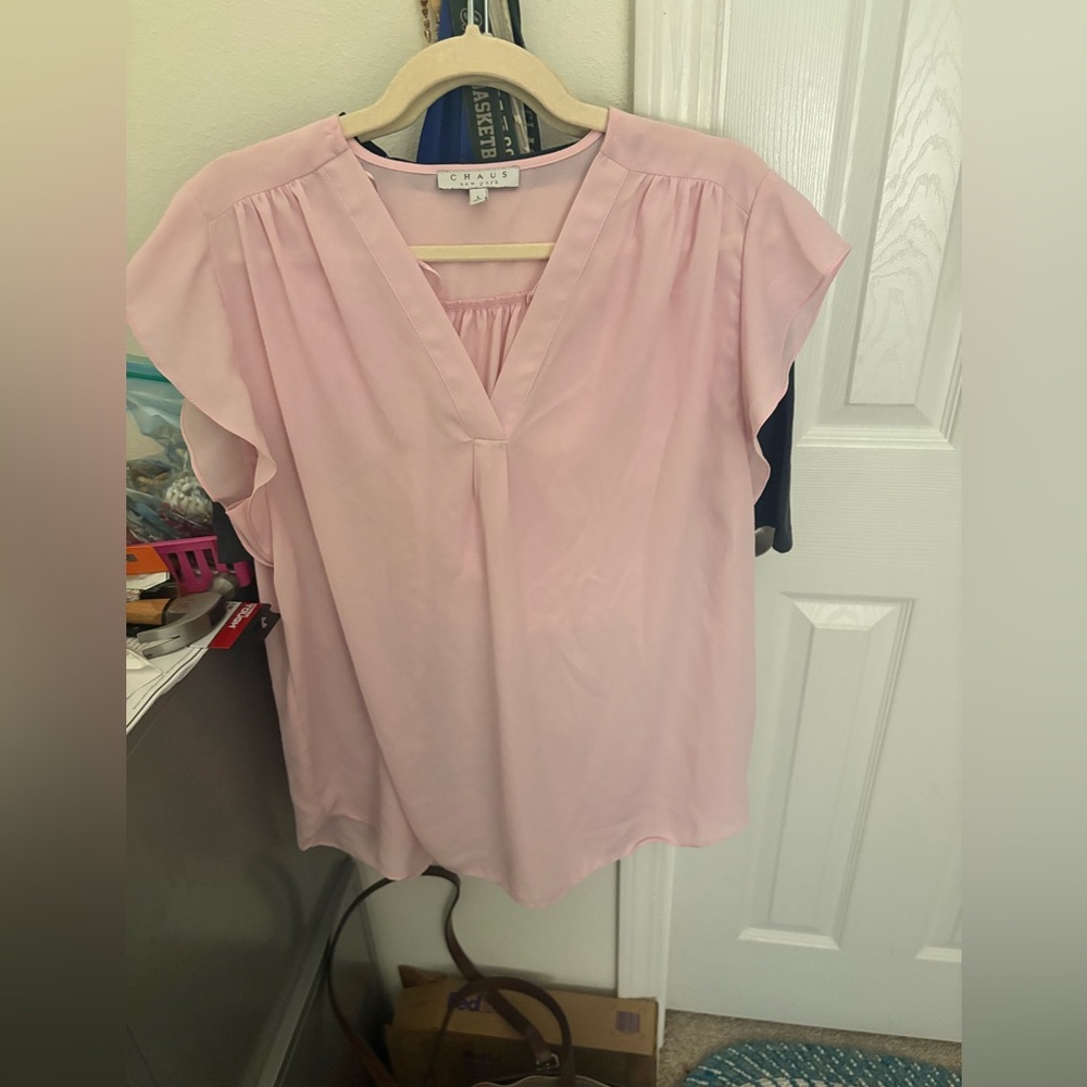Chaus Light Pink Women's Blouse